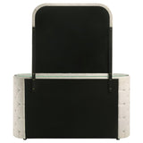 Sonya 6-drawer Upholstered Bedroom Dresser with Mirror Ivory - 360113M