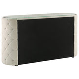 Sonya 6-drawer Upholstered Bedroom Dresser Ivory - 360113