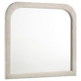 Sonya Upholstered Bedroom Dresser Mirror Ivory - 360114
