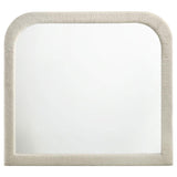 Sonya Upholstered Bedroom Dresser Mirror Ivory - 360114
