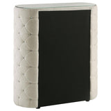 Sonya 5-drawer Upholstered Bedroom Chest of Drawers Ivory - 360115