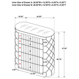Sonya 5-drawer Upholstered Bedroom Chest of Drawers Ivory - 360115