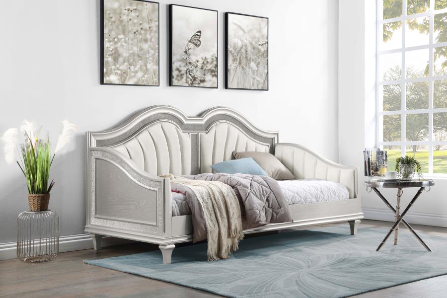 Evangeline Upholstered Twin Daybed Silver Oak - 360121