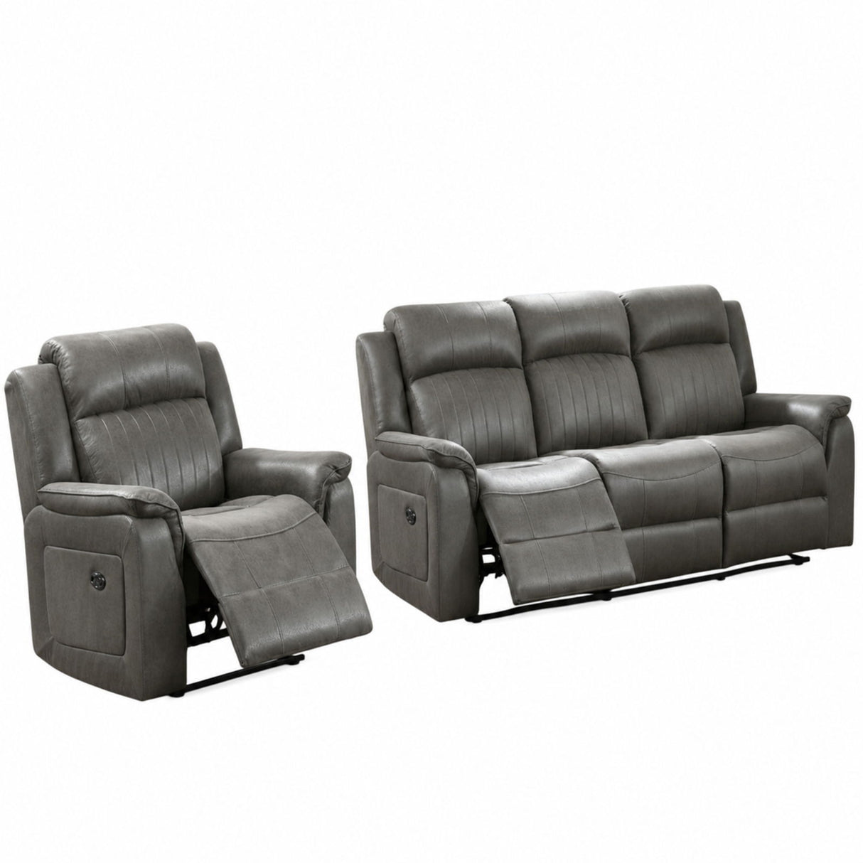 Contemporary Living Room Set, Horizontal And Vertical Tufting