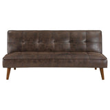 Jenson Upholstered Tufted Convertible Sofa Bed Dark Coffee - 360237