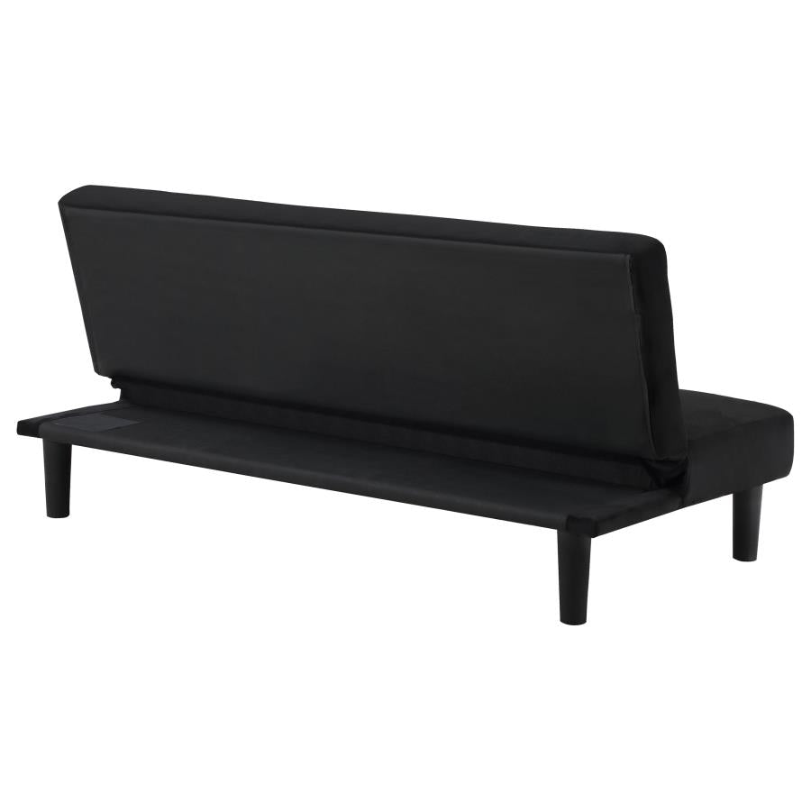 Stanford Upholstered Tufted Convertible Sofa Bed Black - 360238