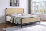 Lanewood Open Cane Webbing Metal Eastern King Bed Black - 360250KE