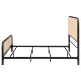 Lanewood Open Cane Webbing Metal Eastern King Bed Black - 360250KE