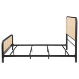 Lanewood Open Cane Webbing Metal Queen Bed Black - 360250Q