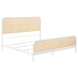 Lanewood Open Cane Webbing Metal Eastern King Bed White - 360251KE