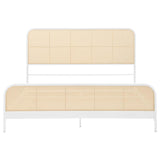 Lanewood Open Cane Webbing Metal Eastern King Bed White - 360251KE