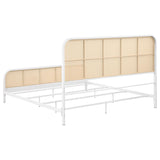 Lanewood Open Cane Webbing Metal Eastern King Bed White - 360251KE