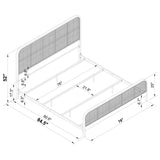 Lanewood Open Cane Webbing Metal Eastern King Bed White - 360251KE