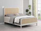 Lanewood Open Cane Webbing Metal Queen Bed White - 360251Q