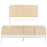 Lanewood Open Cane Webbing Metal Queen Bed White - 360251Q