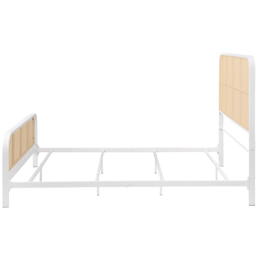 Lanewood Open Cane Webbing Metal Queen Bed White - 360251Q