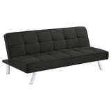 Joel Upholstered Tufted Convertible Sofa Bed Black - 360281