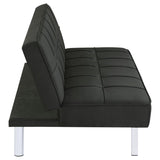 Joel Upholstered Tufted Convertible Sofa Bed Black - 360281