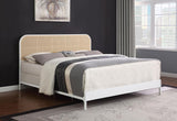 Amherst Radio Weave Rattan Metal Eastern King Bed White - 360301KE