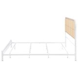 Amherst Radio Weave Rattan Metal Eastern King Bed White - 360301KE