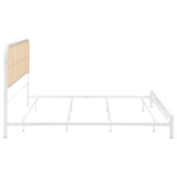 Amherst Radio Weave Rattan Metal Eastern King Bed White - 360301KE