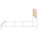 Amherst Radio Weave Rattan Metal Queen Bed White - 360301Q