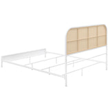 Amherst Radio Weave Rattan Metal Queen Bed White - 360301Q
