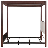 Zimmerlee 89-inch Metal Eastern King Canopy Bed Rust Brown - 360331KE