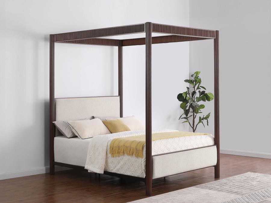 Zimmerlee 89-inch Metal Queen Canopy Bed Rust Brown - 360331Q