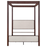 Zimmerlee 89-inch Metal Queen Canopy Bed Rust Brown - 360331Q