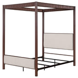 Zimmerlee 89-inch Metal Queen Canopy Bed Rust Brown - 360331Q