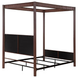 Zimmerlee 89-inch Metal Queen Canopy Bed Rust Brown - 360331Q
