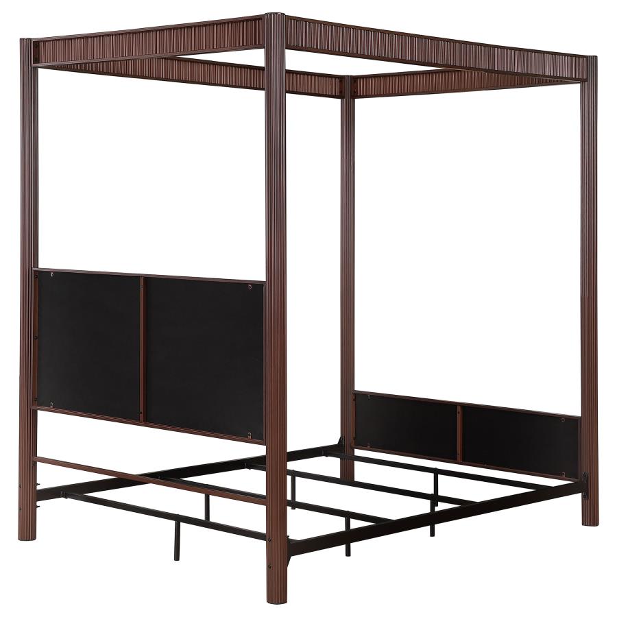 Zimmerlee 89-inch Metal Queen Canopy Bed Rust Brown - 360331Q