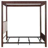 Zimmerlee 89-inch Metal Queen Canopy Bed Rust Brown - 360331Q