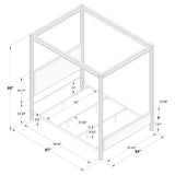 Zimmerlee 89-inch Metal Queen Canopy Bed Rust Brown - 360331Q