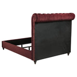 Devon 5-piece Full Bedroom Set Wine Red and Dark Oak - 360341F-S5
