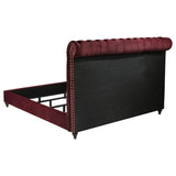 Devon 4-piece California King Bedroom Set Red and Dark Oak - 360341KW-S4