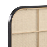 Amherst Radio Weave Rattan Metal Eastern King Bed Black - 360351KE