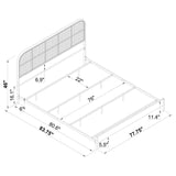 Amherst Radio Weave Rattan Metal Eastern King Bed Black - 360351KE