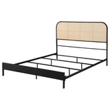 Amherst Radio Weave Rattan Metal Queen Bed Black - 360351Q