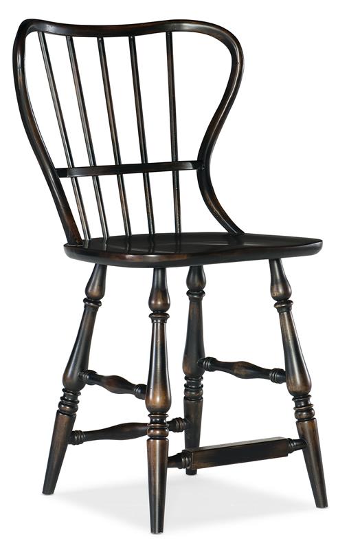 Ciao Bella Spindle Back Counter Stool-Black - 5805-75351-99