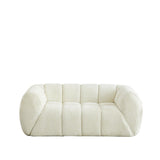 Quilted Cloud Sofa With Rounded Armrests And Piano Key Backrest Design