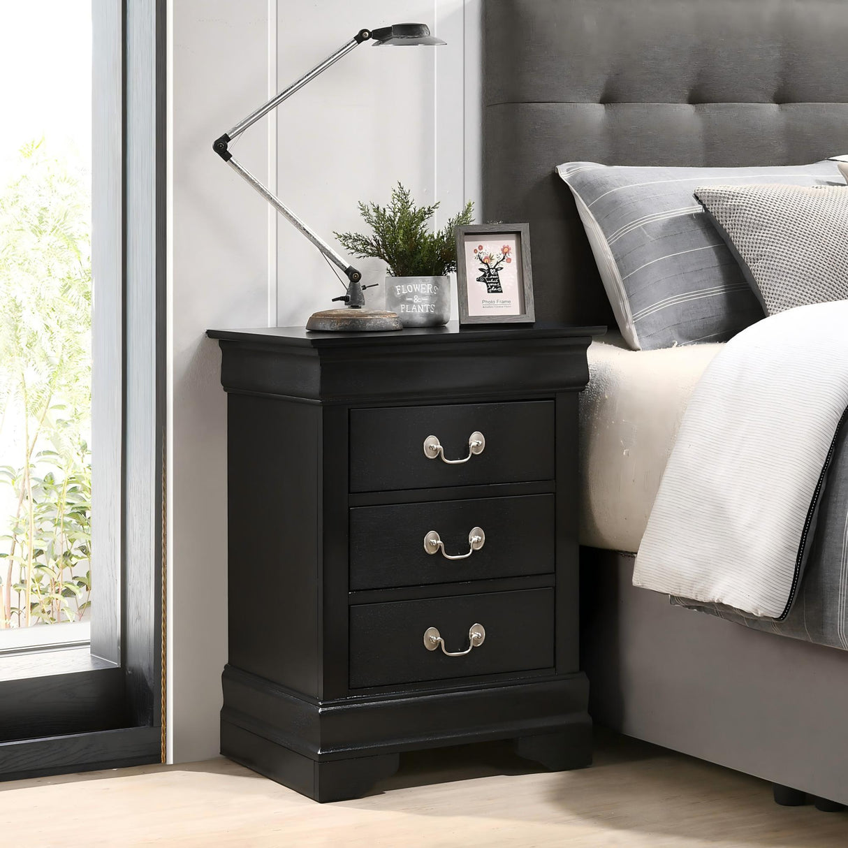 Louis Phillipe - Nightstand - Wood