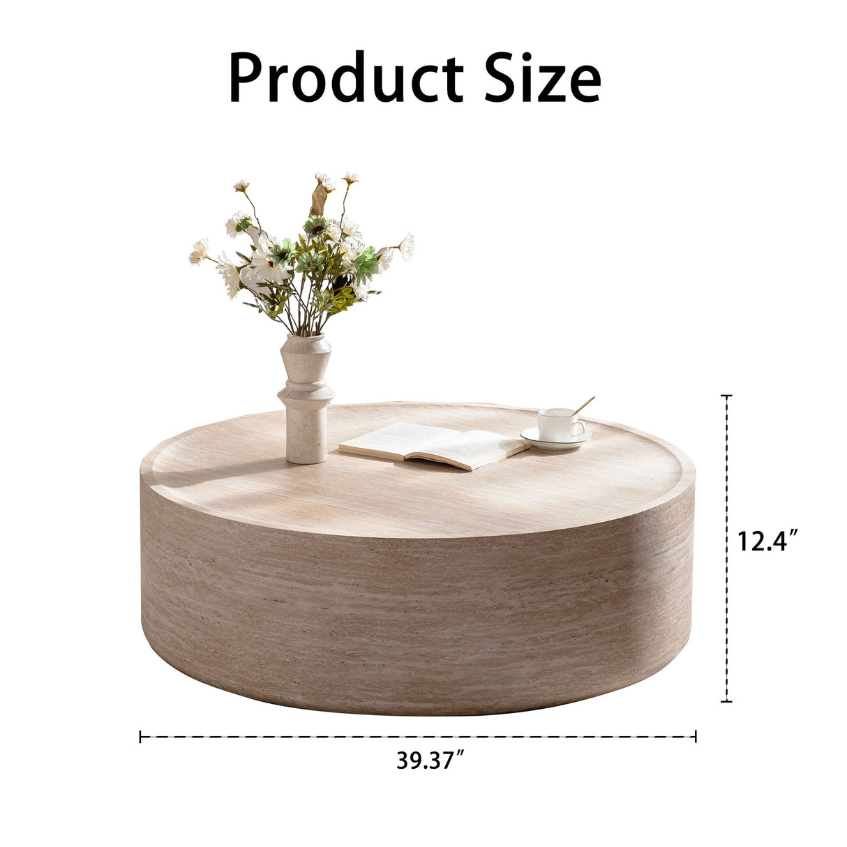 Modern Round Table With Mars Pattern For Living Room