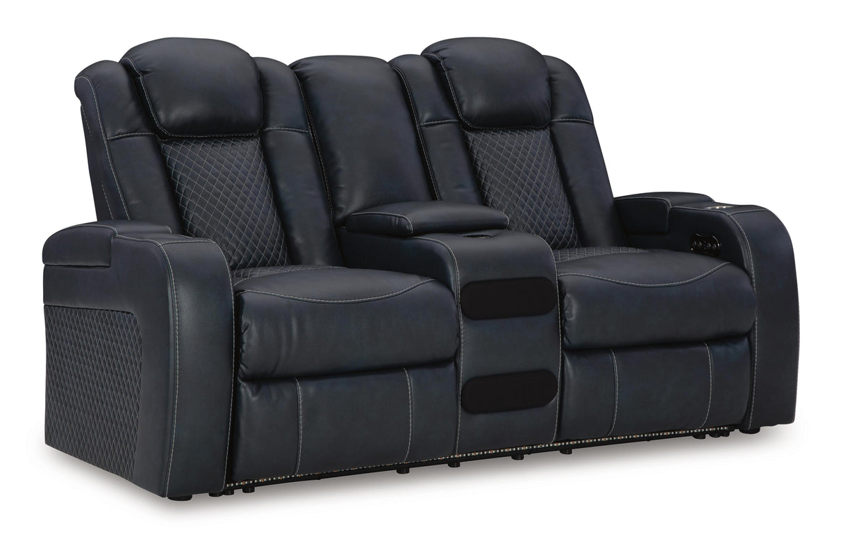 Fyne-Dyme Power Reclining Loveseat with Console - 3660318