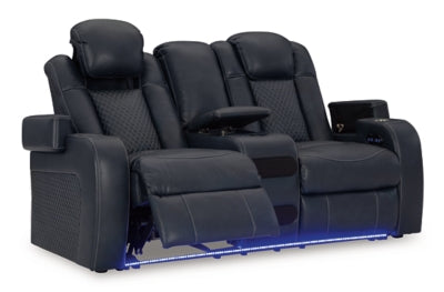 Fyne-Dyme Power Reclining Loveseat with Console - 3660318