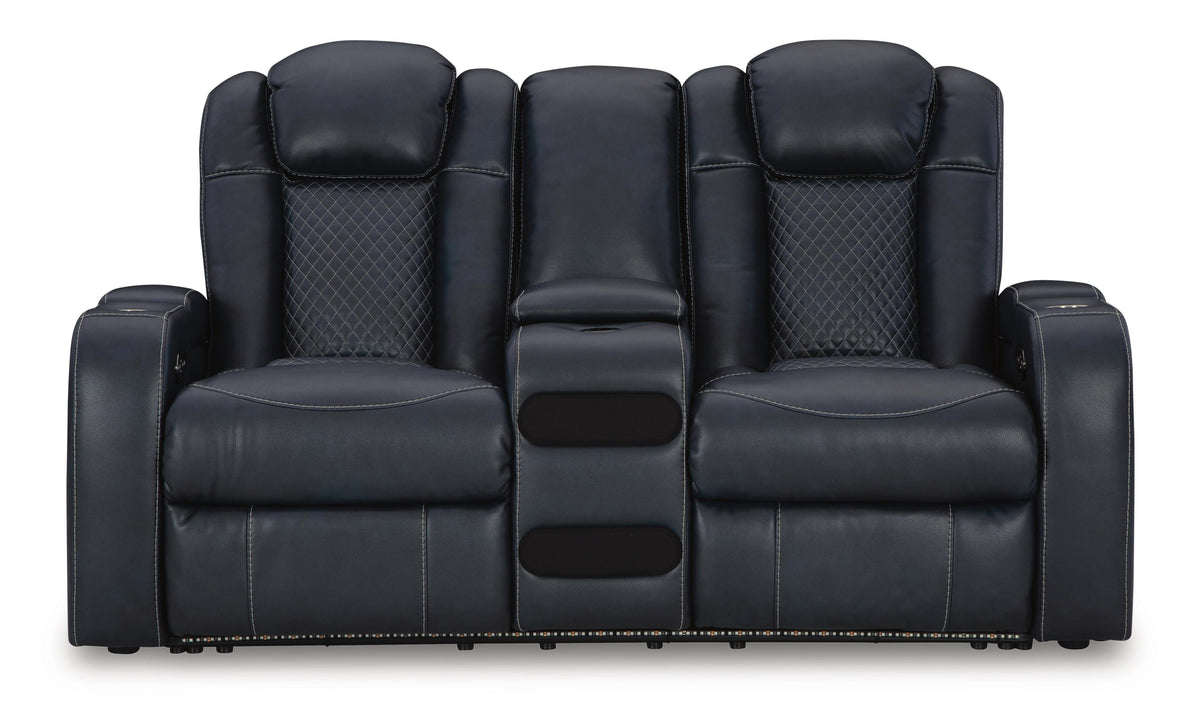 Fyne-Dyme Power Reclining Loveseat with Console - 3660318