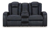 Fyne-Dyme Power Reclining Loveseat with Console - 3660318