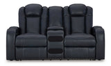 Fyne-Dyme Power Reclining Loveseat with Console - 3660318