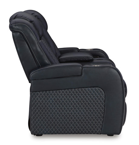 Fyne-Dyme Power Reclining Loveseat with Console - 3660318